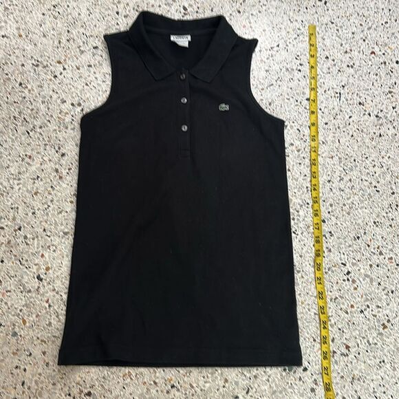 Lacoste black cotton polo tank sleeveless 40 - Picture 4 of 6